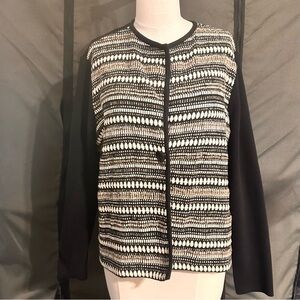 Chico's Cardigan Mixed Knit Size XL Women's Jacket Top Sweater Button Down Comfy